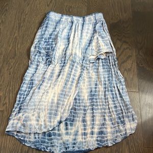 Long blue skirt - shot attached underneath